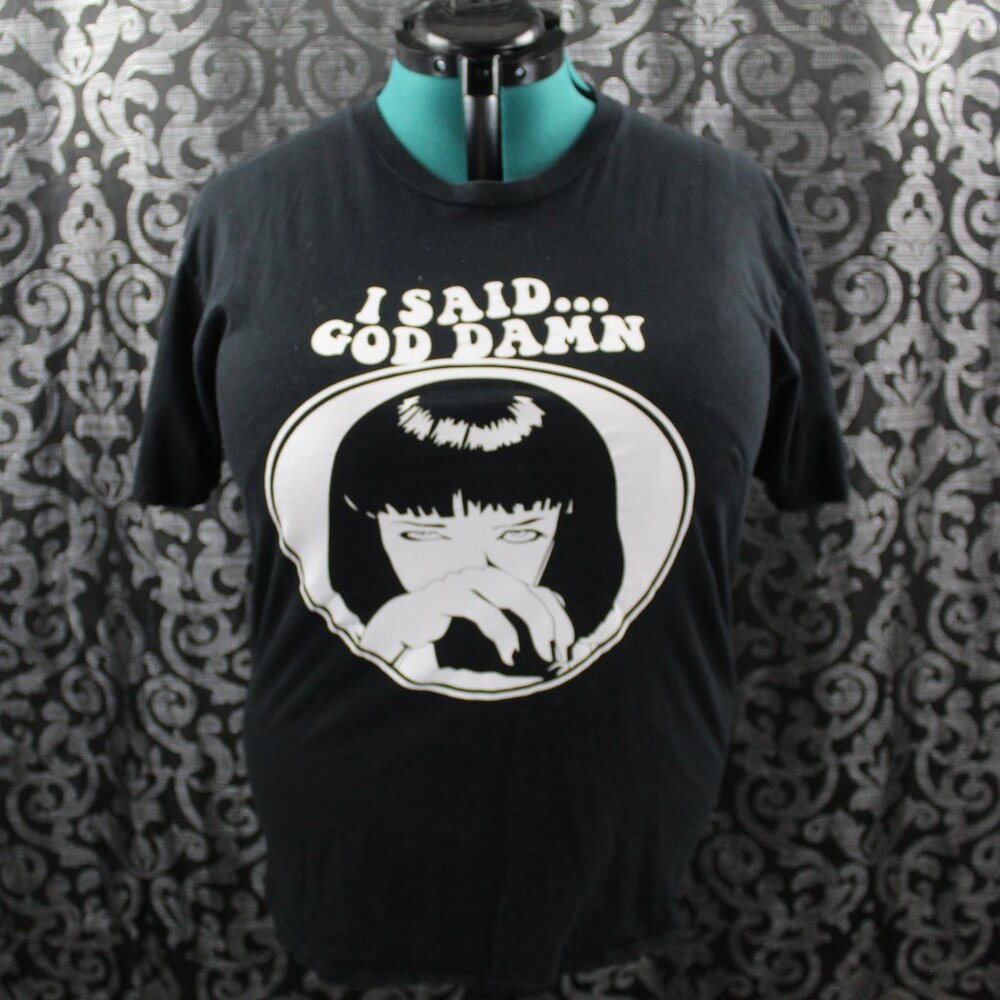 Pulp Fiction Graphic Black Cotton Tee XL/1X